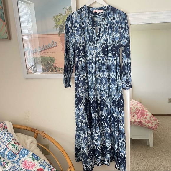 Tuckernuck Ro’s Garden Tyla Rio Ikat Maxi Dress - Picture 4 of 7